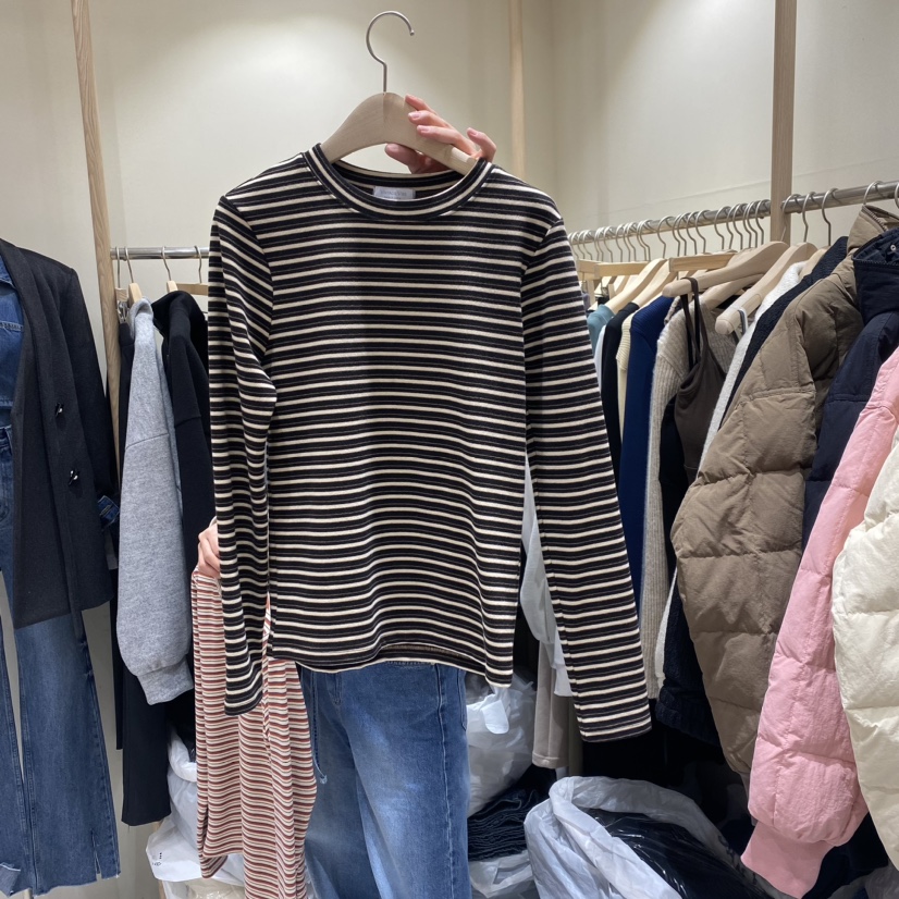 VINTAGE VIBE直郵韓國代購女裝新品職業24秋冬熱賣長袖T恤VINTAGE VIBE長袖T恤圖色3