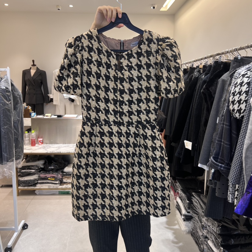 inno韓國直郵女裝新品真品人氣熱賣推薦24秋冬職業連衣裙INNO連衣裙