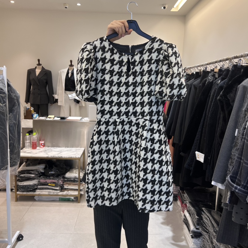 inno韓國直郵女裝新品真品人氣熱賣推薦24秋冬職業連衣裙INNO連衣裙圖色2