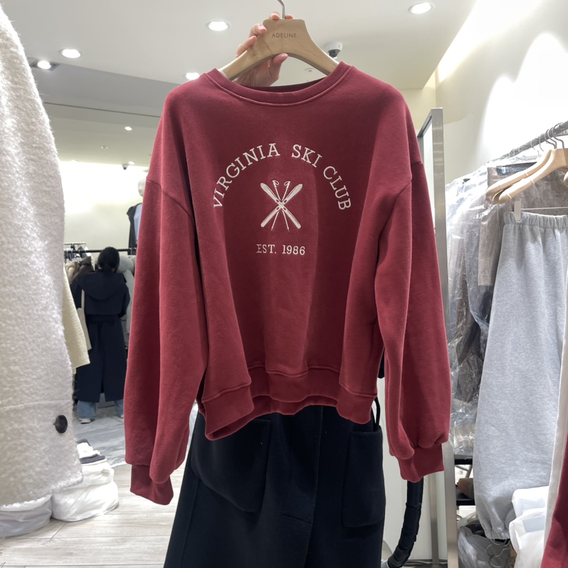 ADELINE直郵韓國代購女裝新款真品職業熱賣人氣休閑衛衣羊毛ADELINE衛衣