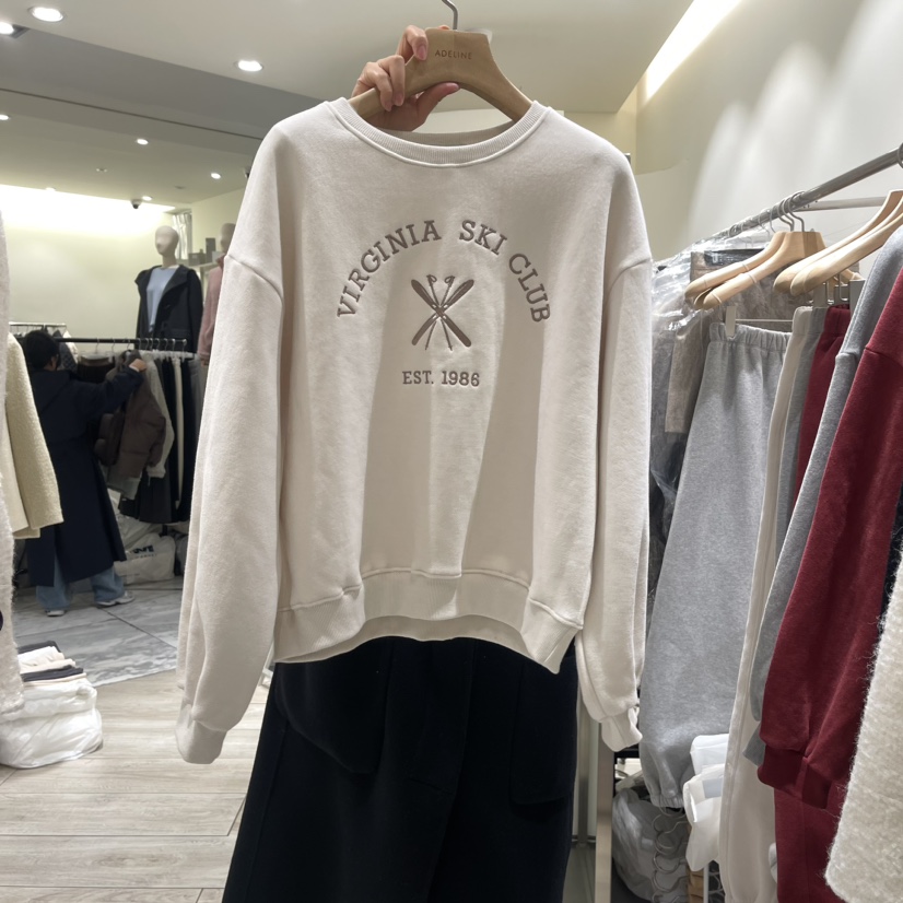 ADELINE直郵韓國代購女裝新款真品職業熱賣人氣休閑衛衣羊毛ADELINE衛衣圖色3