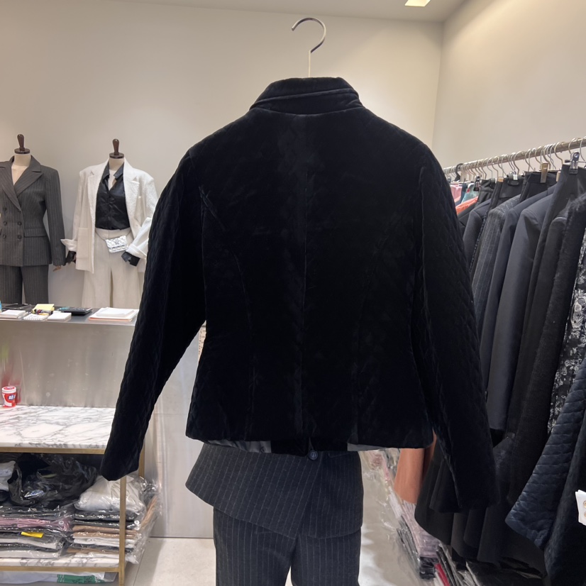 inno直郵韓國代購女裝新款人氣真品休閑職業時尚夾克天鵝絨INNO夾克