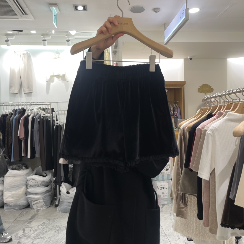 ADELINE韓國直郵東大門實拍女裝新款真品推薦24秋冬短褲絨ADELINE短褲圖色2