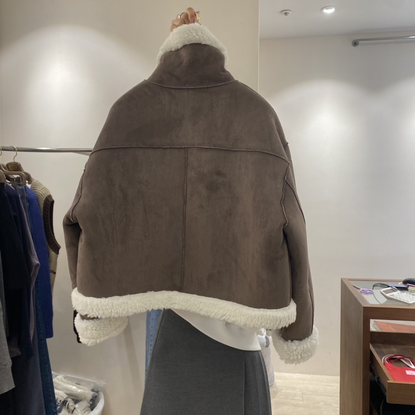EMPTY韓國直郵女裝新品24秋冬時尚推薦真品休閑職業短款大衣MARI CO短款大衣