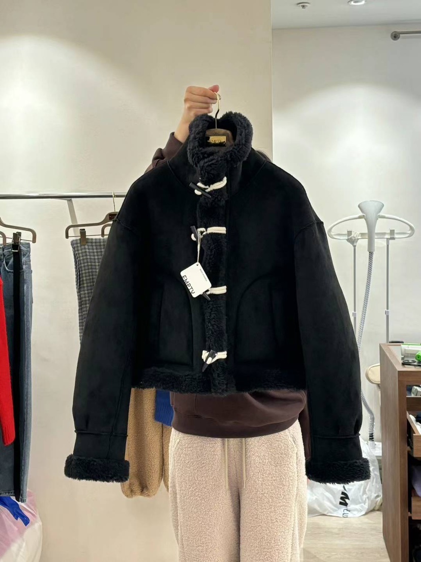 EMPTY韓國直郵女裝新品24秋冬時尚推薦真品休閑職業短款大衣MARI CO短款大衣圖色2