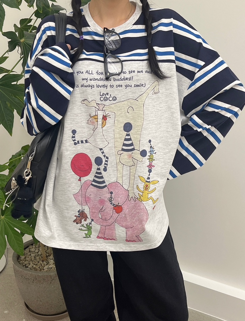 MA NYO直郵韓國代購女裝新品時尚真品推薦熱賣人氣長袖T恤MA NYO長袖T恤