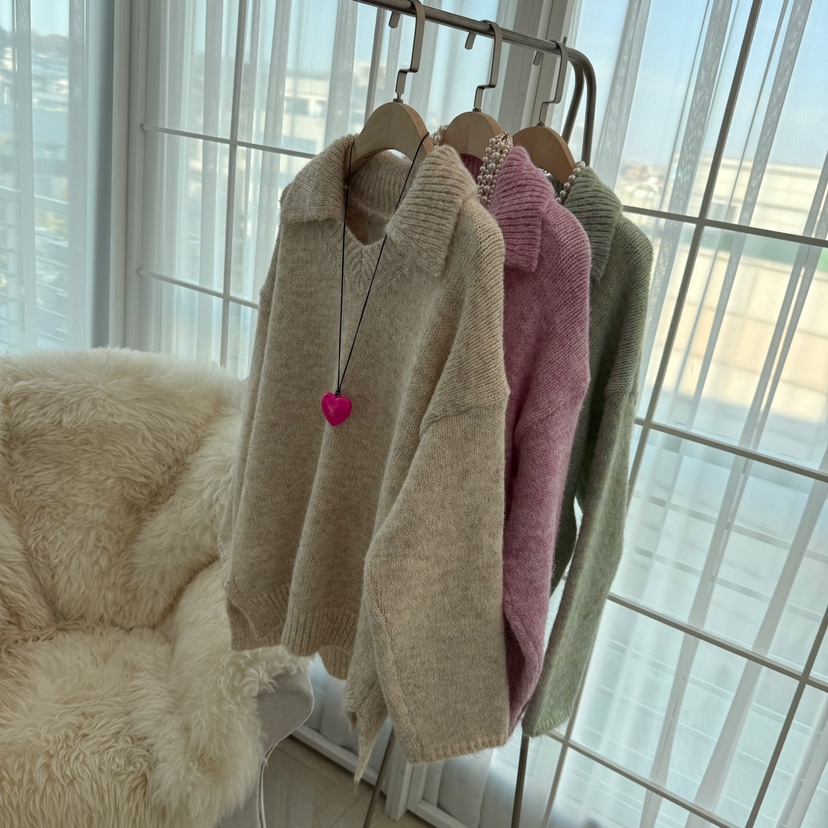 VICTORIA QUEEN韓國直郵東大門實拍女裝新品時尚針織衫馬海毛VICTORIA QUEEN針織衫