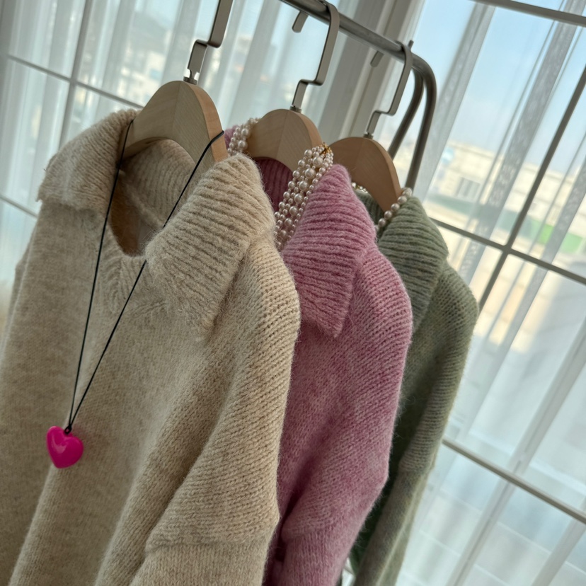 VICTORIA QUEEN韓國直郵東大門實拍女裝新品時尚針織衫馬海毛VICTORIA QUEEN針織衫