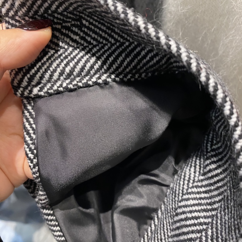 LOWBURN韓國直郵東大門實拍女裝新品休閑熱賣夾克羊毛人字紋LOWBURN夾克