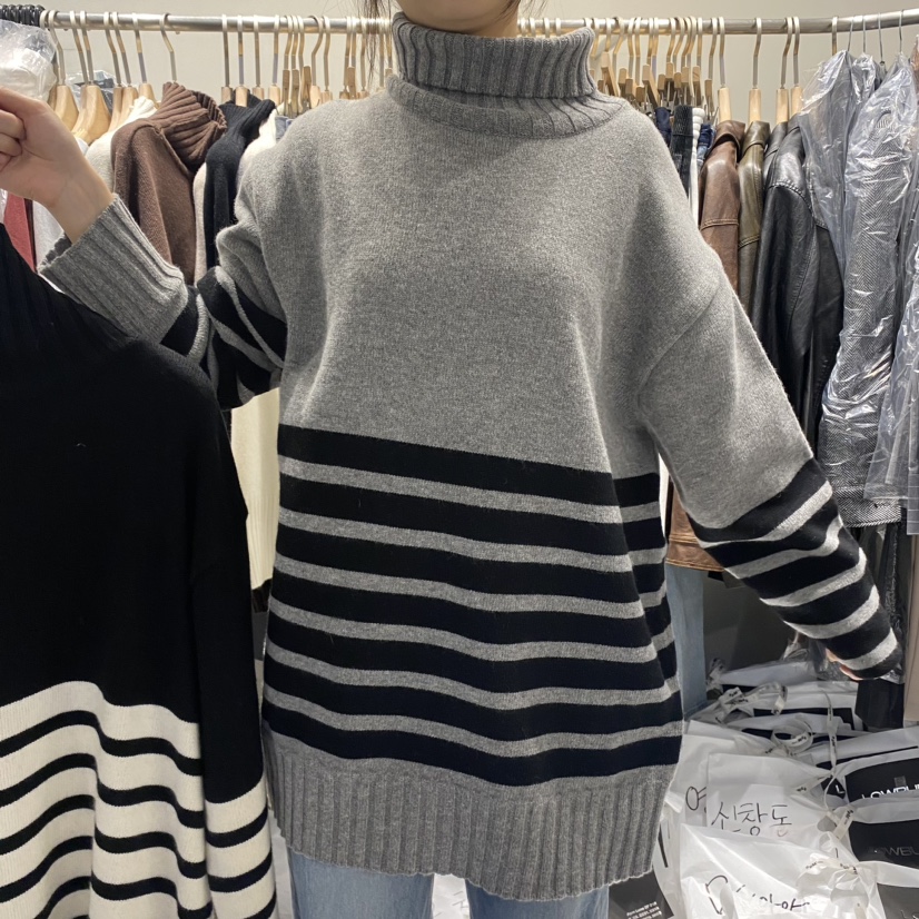 LOWBURN直郵韓國代購女裝新款推薦人氣真品時尚熱賣連衣裙高領LOWBURN連衣裙圖色3