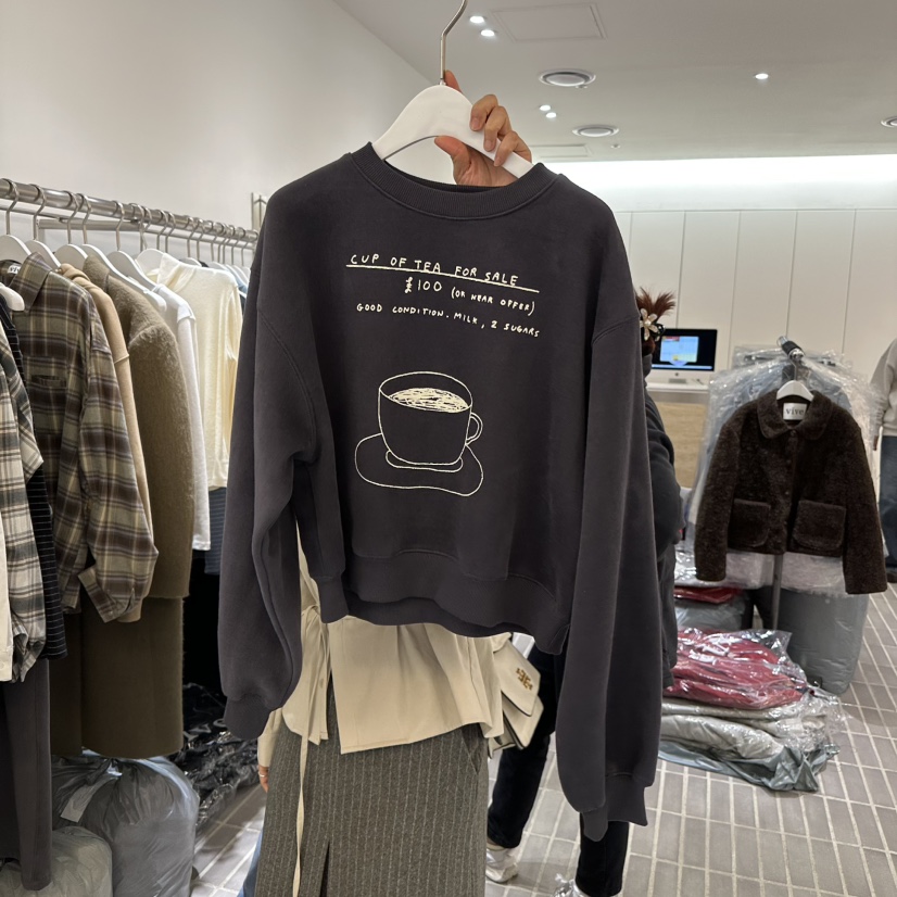 vive直郵韓國代購女裝新品熱賣真品人氣休閑推薦職業衛衣加絨VIVE衛衣圖色3