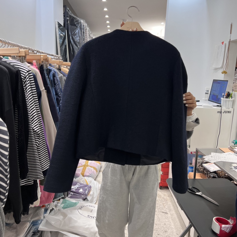 JUNI韓國直郵女裝新款時尚推薦人氣職業真品休閑熱賣短款大衣JUNI短款大衣