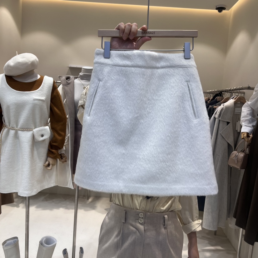 HANNA21直郵韓國代購女裝新品時尚推薦真品熱賣人氣短裙羊毛HANNA21短裙