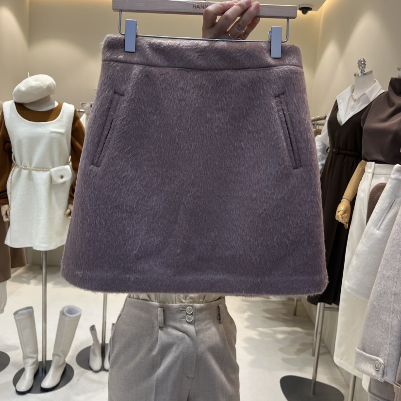 HANNA21直郵韓國代購女裝新品時尚推薦真品熱賣人氣短裙羊毛HANNA21短裙圖色2