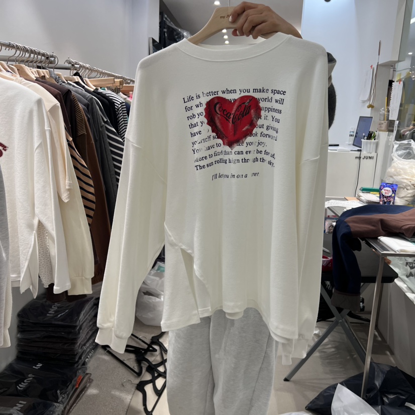 JUNI韓國直郵東大門實拍女裝新品時尚推薦休閑職業24秋冬長袖T恤JUNI長袖T恤圖色3