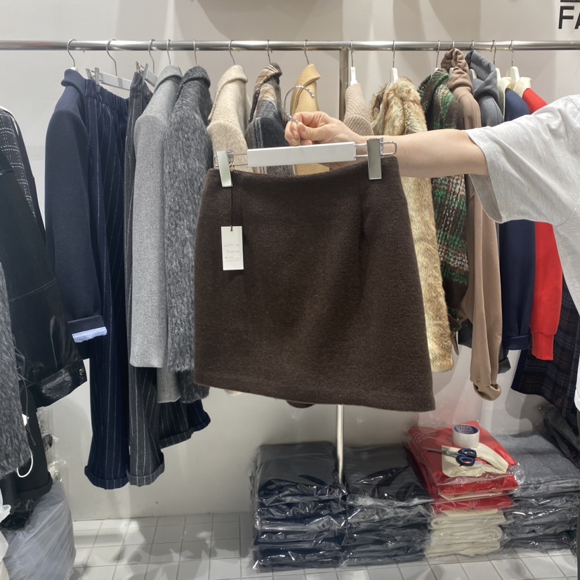 ZIPPER韓國直郵女裝新款休閑人氣推薦真品熱賣24秋冬裙褲羊毛ZIPPER裙褲圖色1