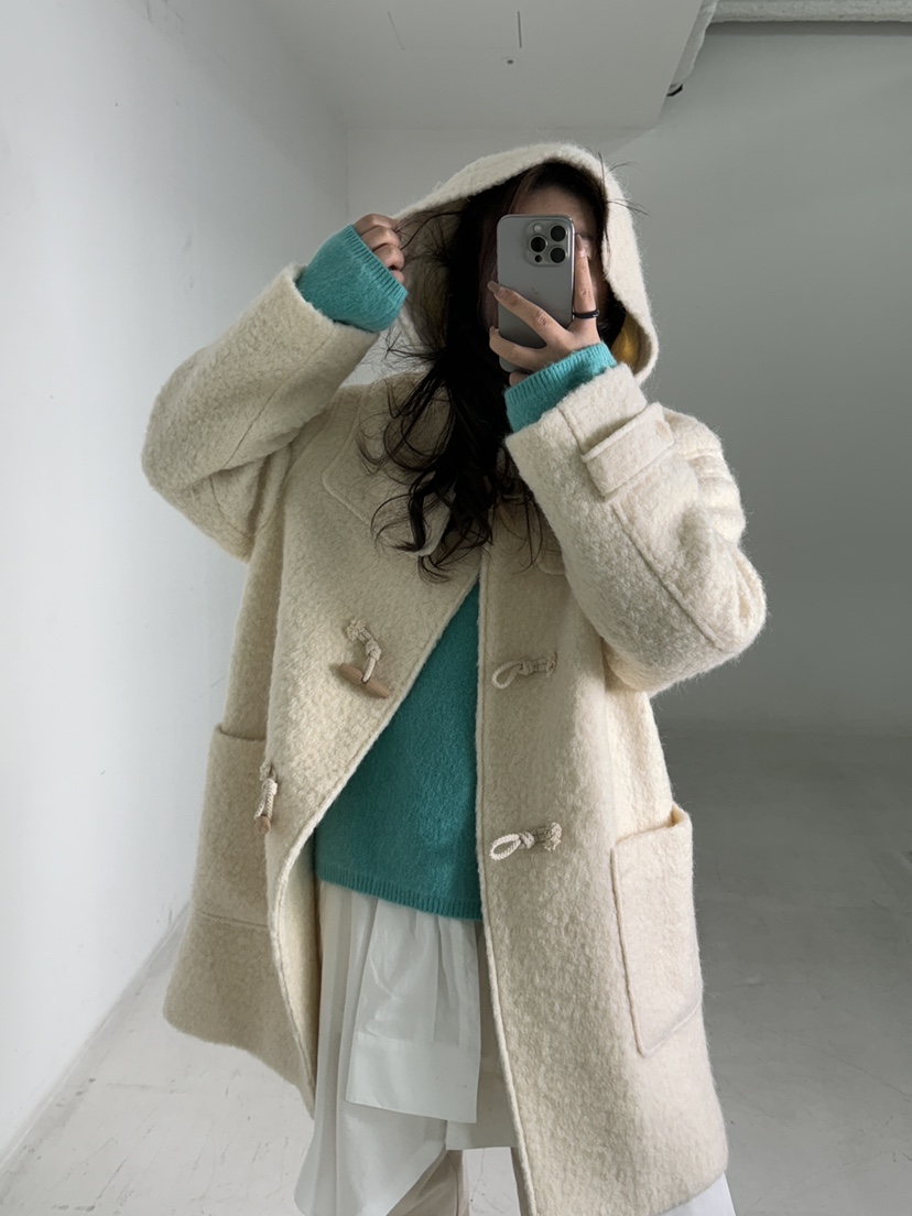 MUSHROOM EFFECT韓國直郵東大門實拍女裝新品24秋冬中長款大衣MUSHROOM EFFECT中長款大衣