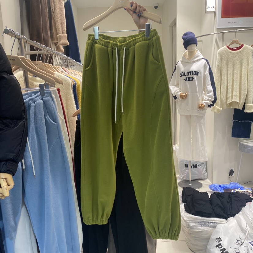 uha韓國直郵東大門代購女裝新品推薦24秋冬休閑褲加絨抓絨uha休閑褲圖色5