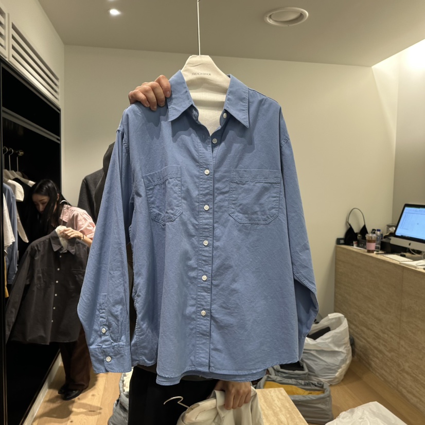 REMOOD直郵韓國代購女裝新品休閑24秋冬真品職業襯衫蕾絲衫FRENCH DOOR襯衫/蕾絲衫圖色3