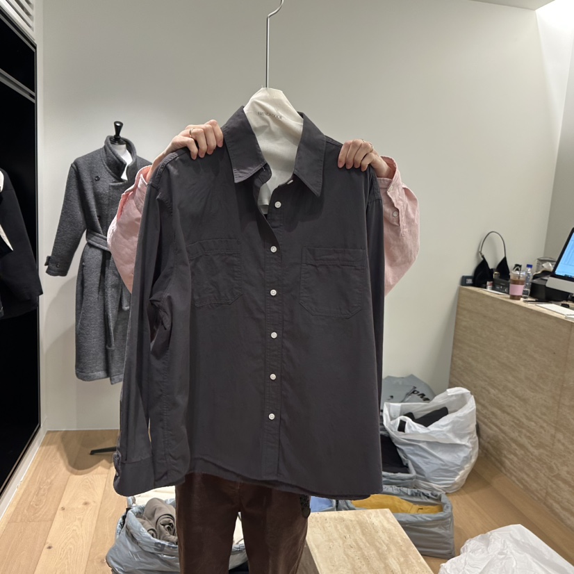 REMOOD直郵韓國代購女裝新品休閑24秋冬真品職業襯衫蕾絲衫FRENCH DOOR襯衫/蕾絲衫圖色5