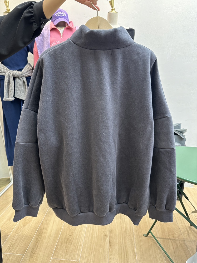 ANIMA韓國直郵女裝新款24秋冬職業人氣推薦熱賣衛衣拉絨拉鏈RIETTE衛衣
