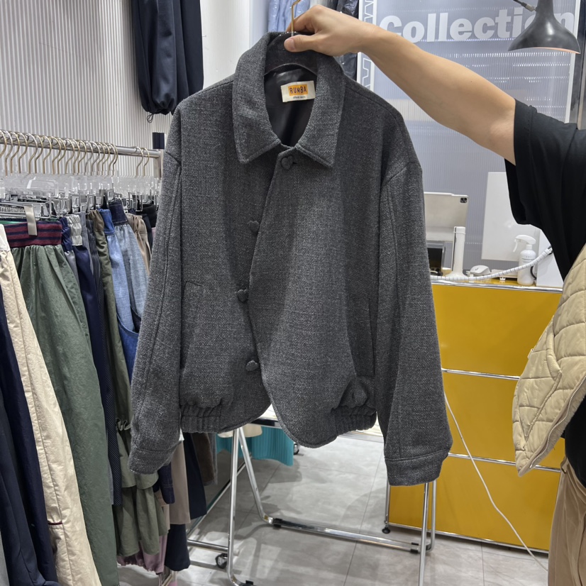 RUMBA直郵韓國代購女裝新品人氣職業24秋冬推薦時尚短款大衣RUMBA短款大衣圖色2