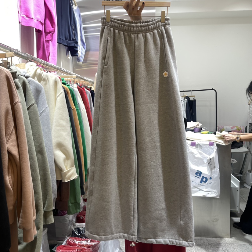 COKE CAKE韓國直郵東大門實拍女裝新品24秋冬休閑褲加絨CHAE休閑褲圖色2