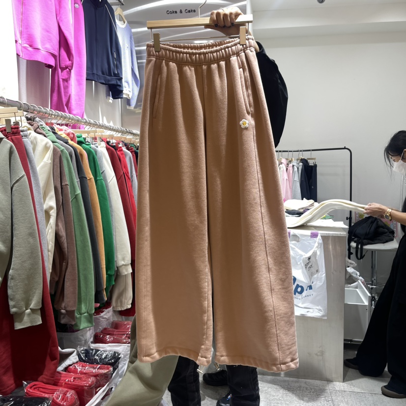 COKE CAKE韓國直郵東大門實拍女裝新品24秋冬休閑褲加絨CHAE休閑褲圖色5