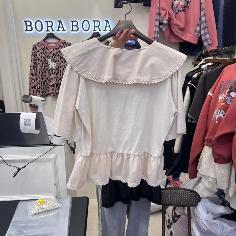 BORA BORA韓國直郵東大門代購女裝新品職業推薦24秋冬T恤BORA BORAT恤