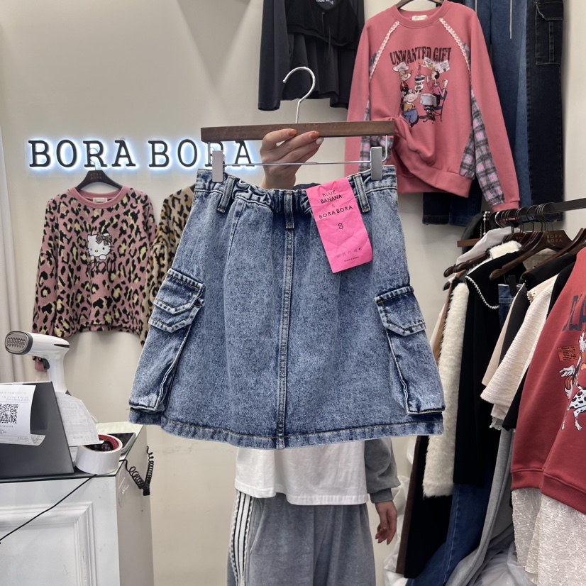 BORA BORA直郵韓國代購女裝新款熱賣時尚人氣真品休閑短裙BORA BORA短裙