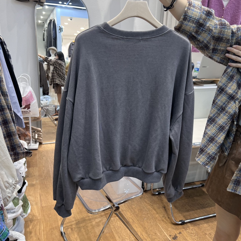 THE MOST韓國直郵東大門代購女裝新品24秋冬職業衛衣不加絨THE MOST衛衣
