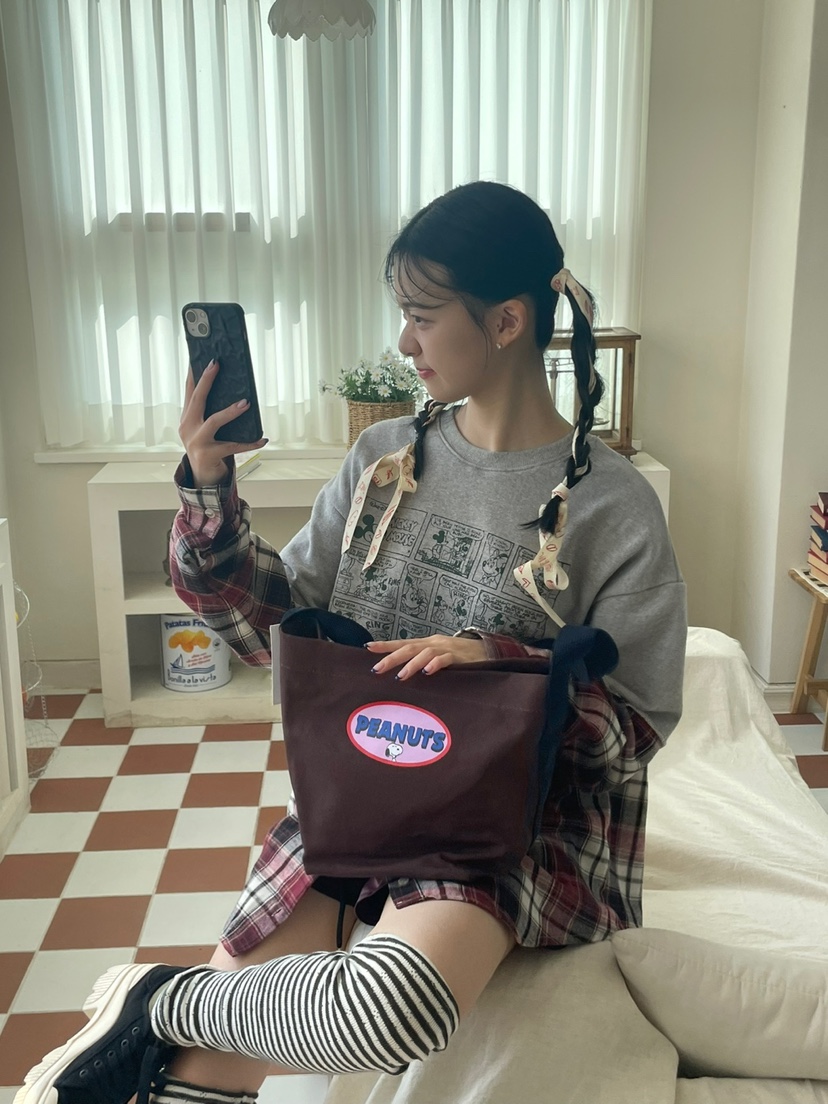 LEJUNEV-P韓國直郵東大門代購女裝新品時尚單肩斜跨包史努比LEJUNEV-P單肩/斜跨包