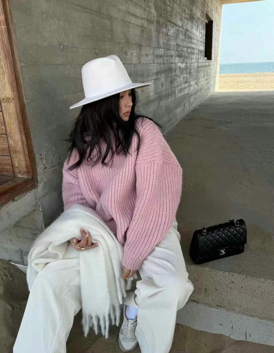 IN A ROW直郵韓國代購女裝新品24秋冬休閑真品人氣毛衣IN A ROW毛衣