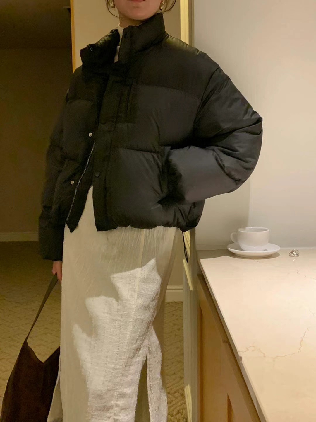 SIGNATURE韓國直郵女裝新品職業24秋冬時尚熱賣短款棉服填充SIGNATURE短款棉服