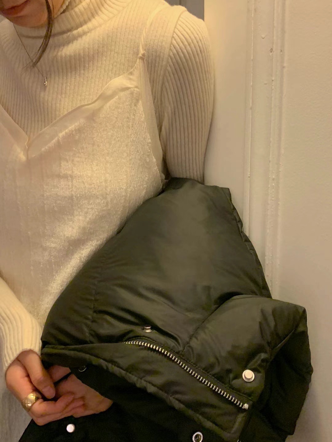 SIGNATURE韓國直郵女裝新品職業24秋冬時尚熱賣短款棉服填充SIGNATURE短款棉服