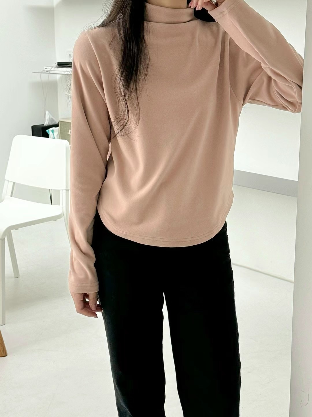 NADRI-나드리-OT韓國直郵東大門代購女裝新品休閑長袖T恤拉絲NADRI長袖T恤圖色2