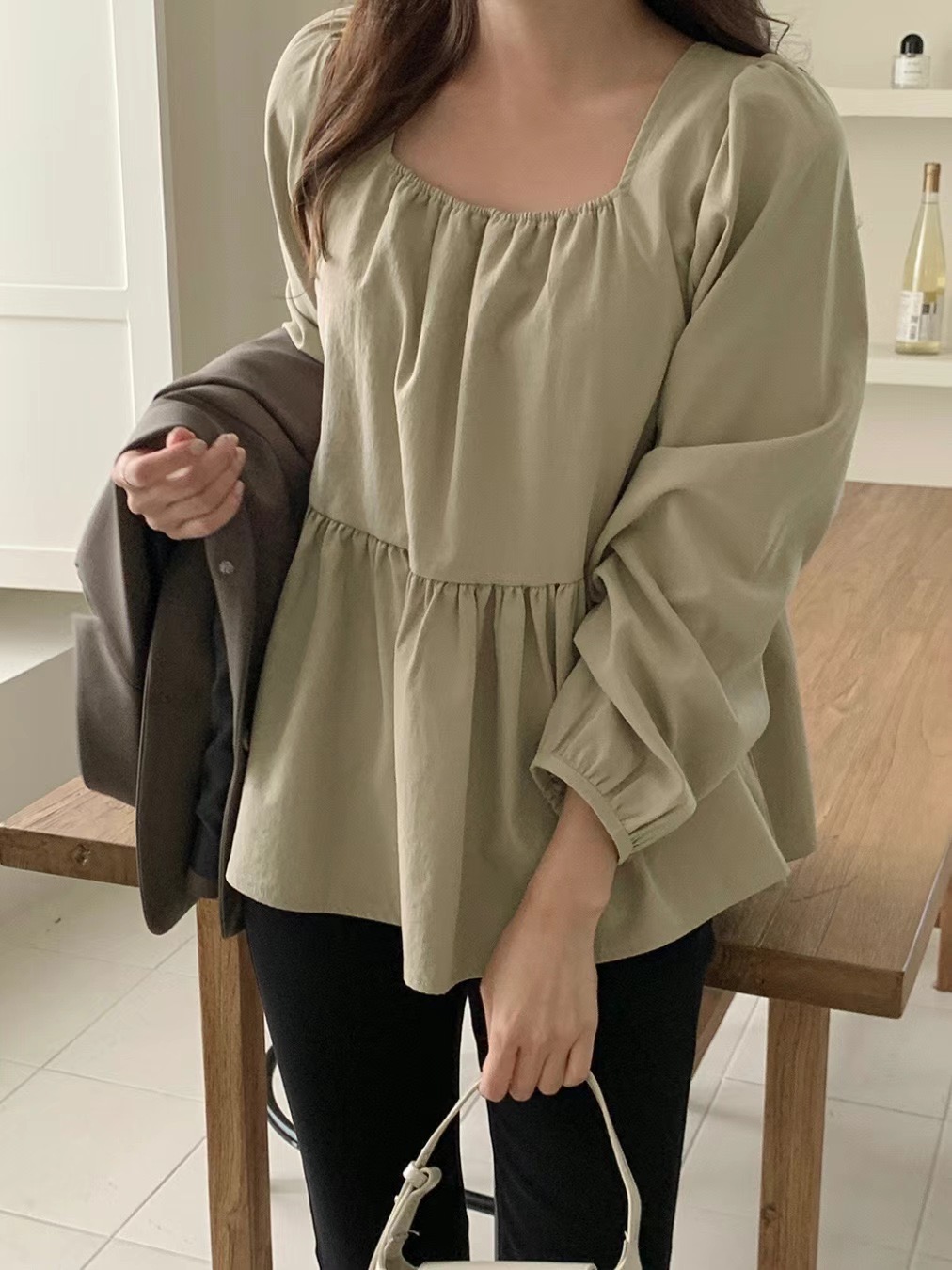 NADRI-나드리-OT韓國直郵東大門實拍女裝新款人氣襯衫蕾絲衫NADRI襯衫/蕾絲衫