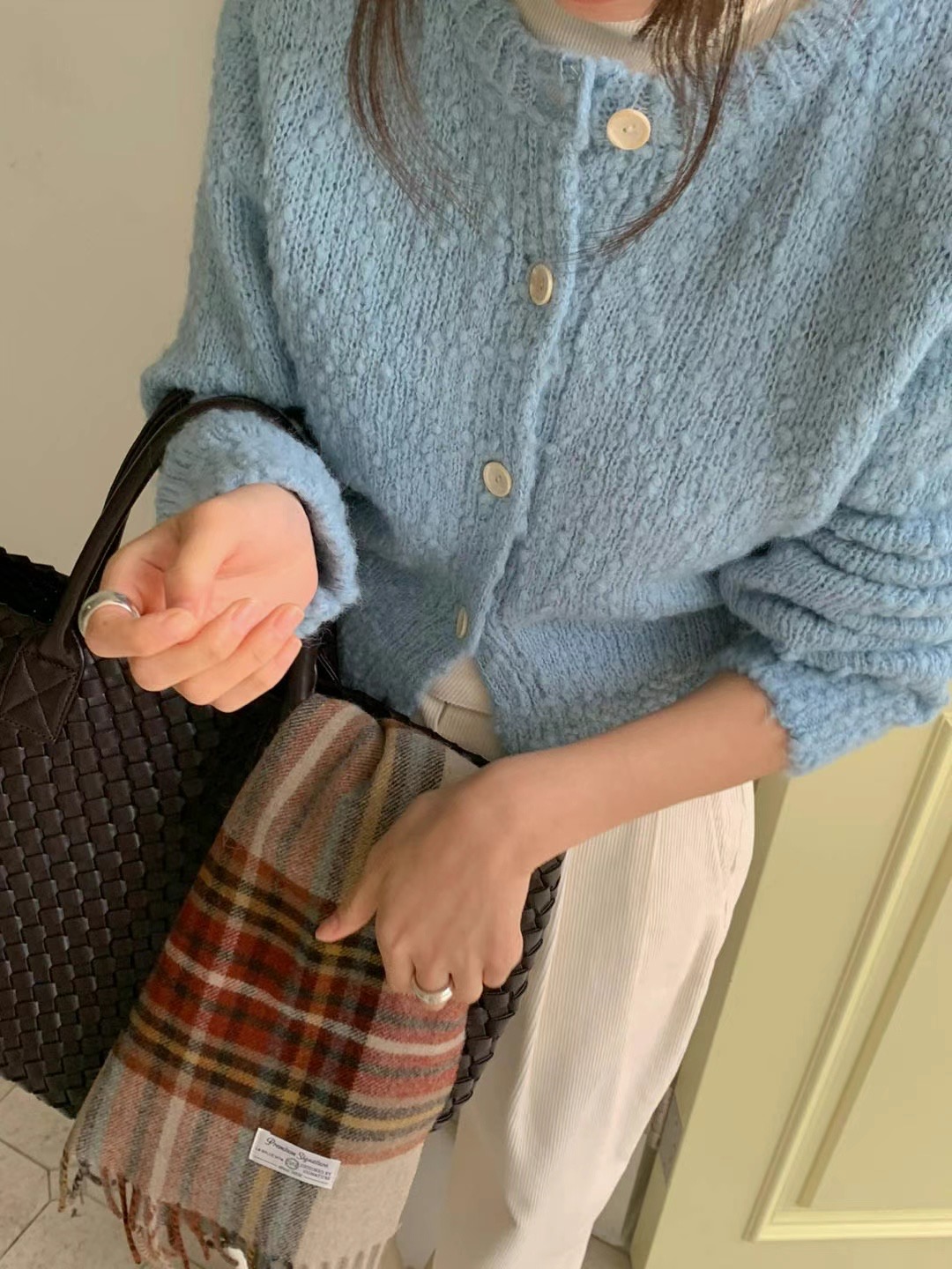SIGNATURE韓國直郵東大門實拍女裝新款熱賣人氣職業針織衫開衫SIGNATURE針織衫