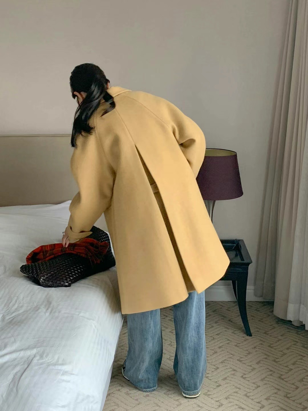 SIGNATURE直郵韓國代購女裝新品人氣熱賣推薦時尚中長款大衣SIGNATURE中長款大衣