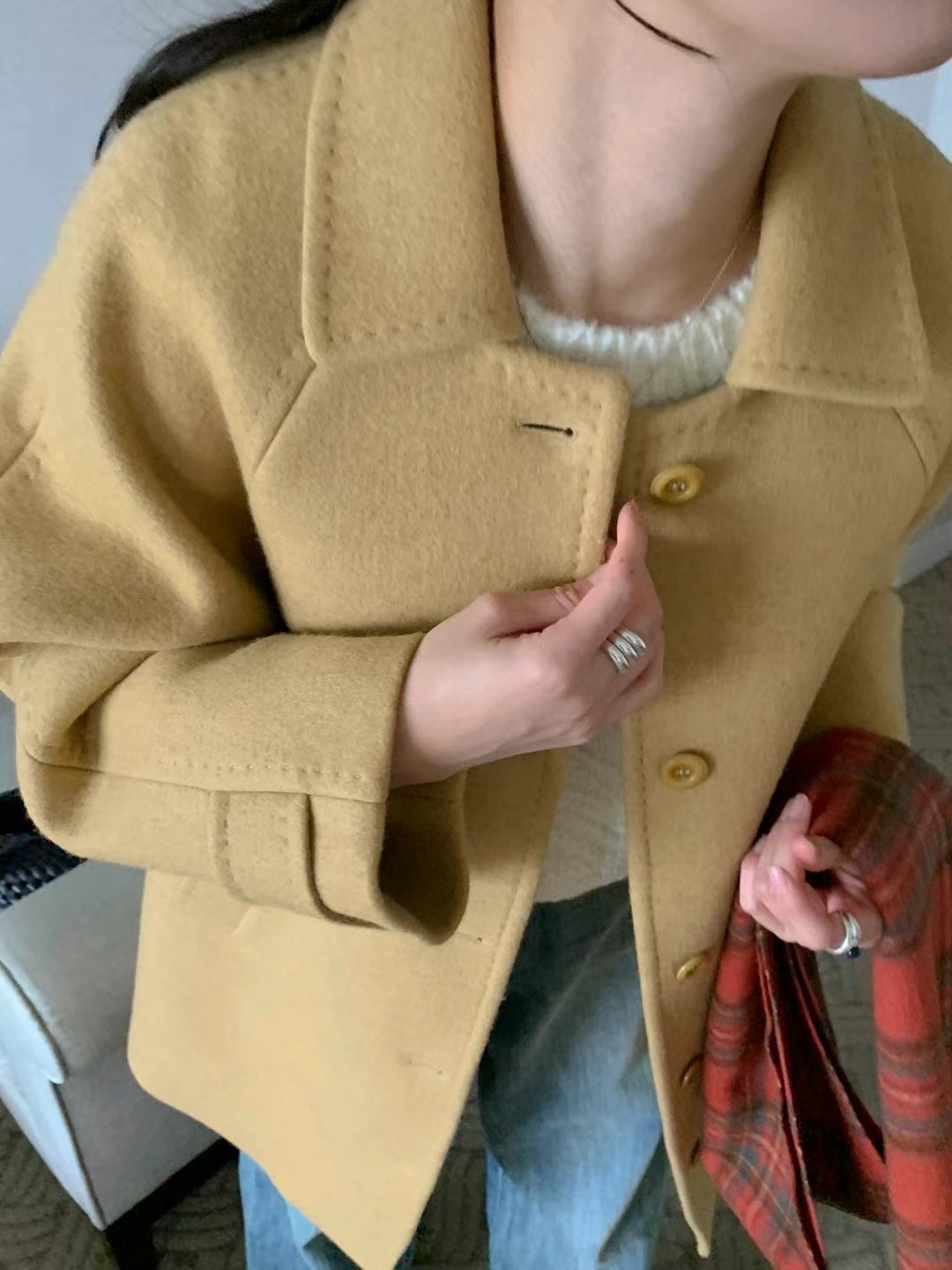 SIGNATURE直郵韓國代購女裝新品人氣熱賣推薦時尚中長款大衣SIGNATURE中長款大衣