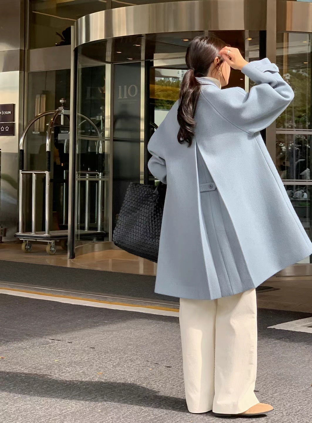 SIGNATURE直郵韓國代購女裝新品人氣熱賣推薦時尚中長款大衣SIGNATURE中長款大衣