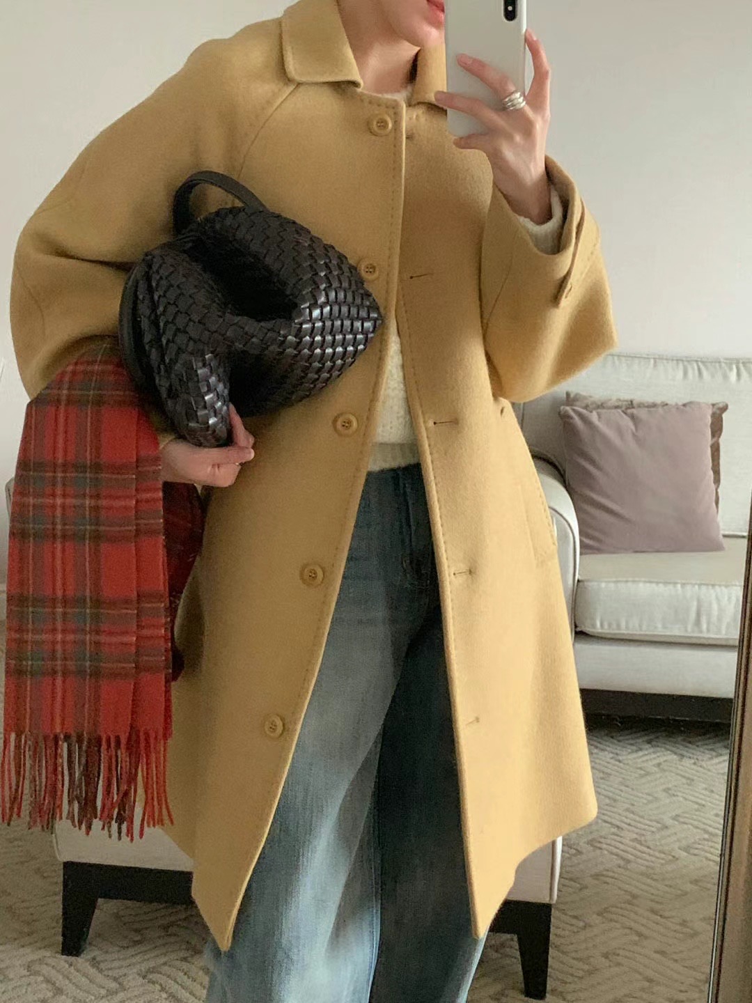 SIGNATURE直郵韓國代購女裝新品人氣熱賣推薦時尚中長款大衣SIGNATURE中長款大衣圖色2