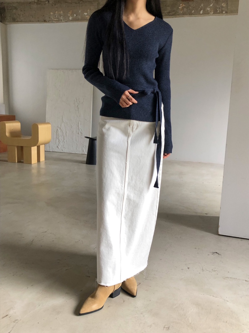LIMSSONG韓國直郵東大門代購女裝新款真品24秋冬針織衫含脖帶LIMSSONG針織衫