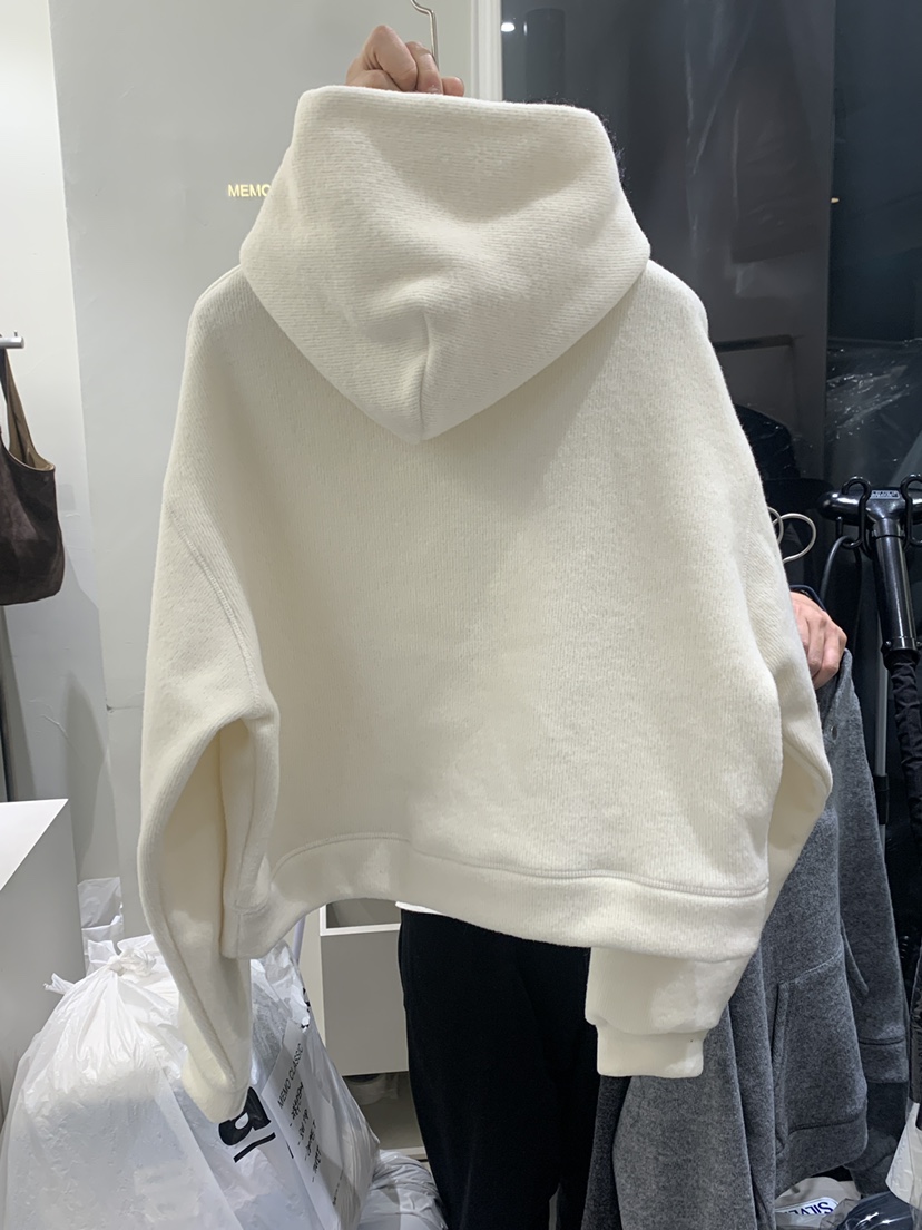 MEMO CLASSIC韓國直郵女裝新品真品24秋冬衛衣羊駝毛兜帽MEMO CLASSIC衛衣