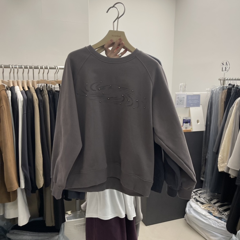 sea sand salt韓國直郵東大門代購女裝新品推薦24秋冬衛衣加絨EYEL衛衣圖色2