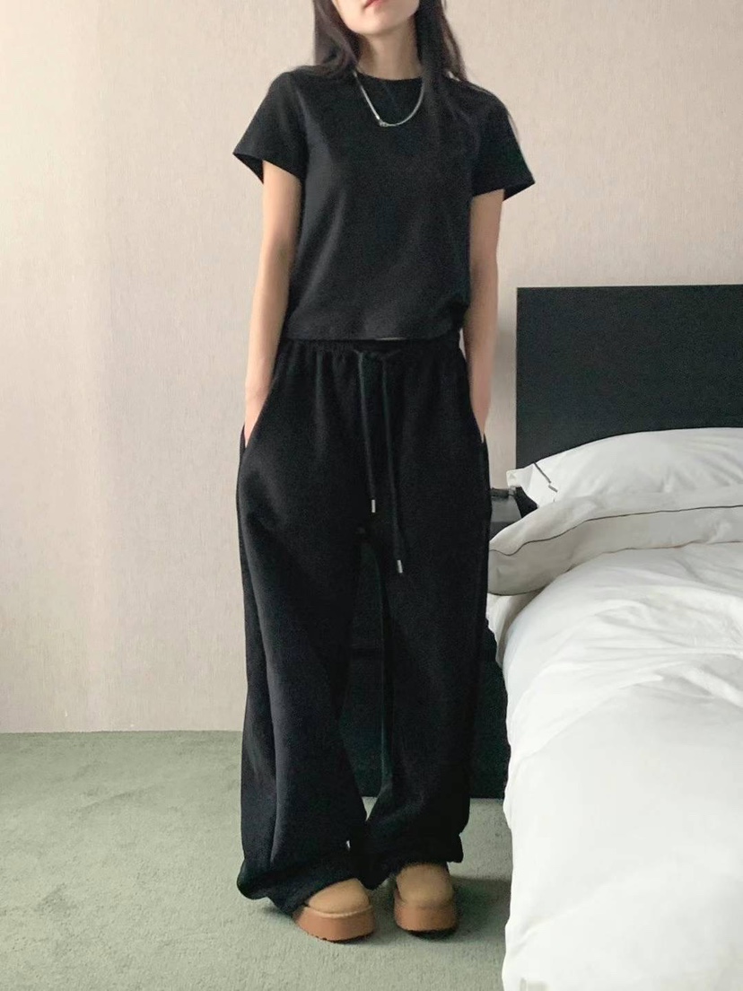 PLEASURE韓國直郵東大門實拍女裝新品推薦24秋冬休閑褲加絨PLEASURE休閑褲