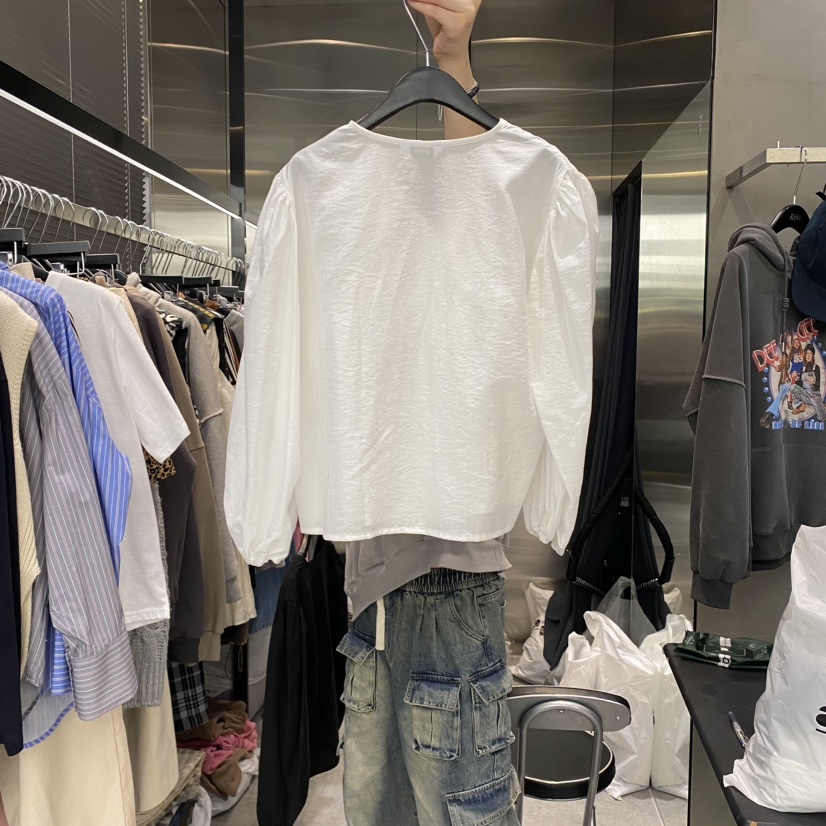 KirKe韓國直郵女裝新品休閑真品時尚熱賣人氣24秋冬襯衫蕾絲衫KIRKE襯衫/蕾絲衫