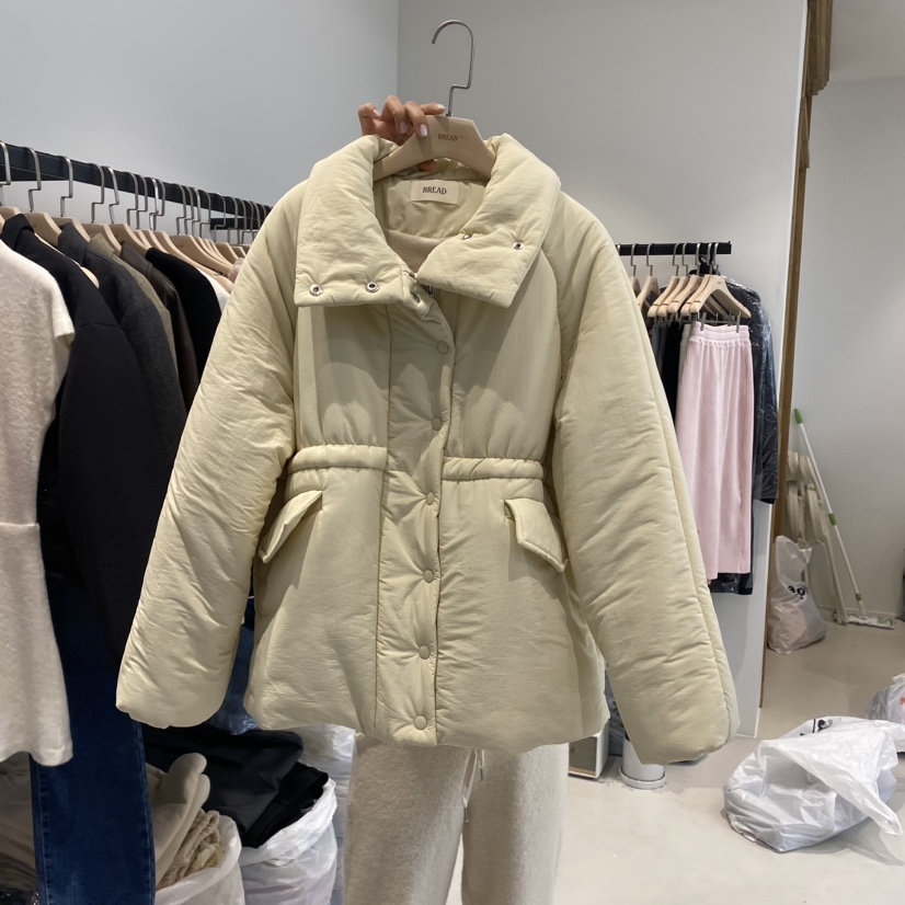 Bread韓國直郵女裝新品休閑推薦24秋冬人氣熱賣短款棉服填充BREAD短款棉服