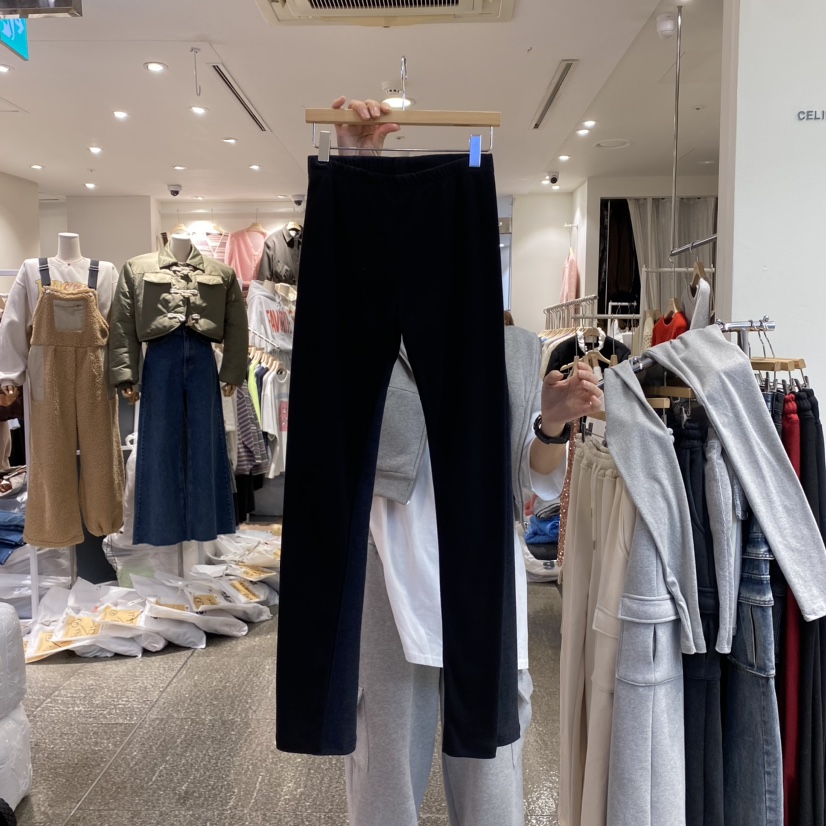 CELI_NA韓國直郵女裝新品熱賣職業休閑24秋冬打底褲鯊魚褲拉絨CELI_NA打底褲/鯊魚褲圖色2