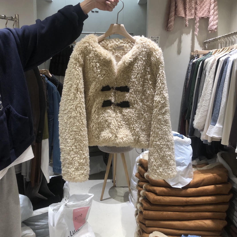 TOO HOT韓國直郵女裝新品休閑職業熱賣人氣24秋冬短款大衣TOO HOT短款大衣